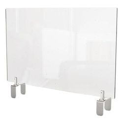 Ghent MFG PEC2429A Clear Partition Extender with Attached Clamp, 29 x 3.88 x 24, Thermoplastic Sheeting GHEPEC2429A