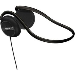 Maxell 190316 NB201 Stereo Neckband Headphones, Black, 49.5" Cord