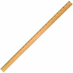 Charles Leonard 77324 Office Ruler, 24" Length 1.3" Width, Wood, Metal, Brown LEO77324
