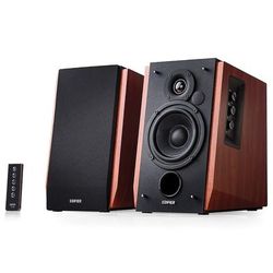 Edifier R1700Bt 66-Watt Rms Amplified Bluetooth Bookshelf Speaker System, Brown