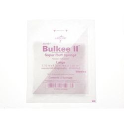 Medline Bulkee Super Fluff Sterile Sponges, 7 3/4" X 8 3/4", White, 2 Sponges Per Pack, Case Of 200 Packs