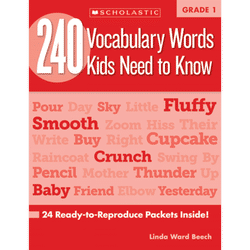 Scholastic 240 Vocabulary Words Kids Need To Know, Grade 1