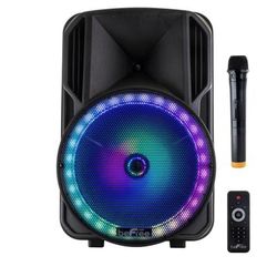 Befree Sound Bluetooth Rechargeable Wireless Pa Party Speaker With Reactive Leds, Black