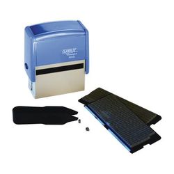 Skilcraft Self-Inking Stamp Kit, Diy, Tweezers,2 Sets Type, Bk Ink Pad