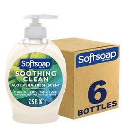 Softsoap Liquid Hand Soap Pump - Soothing Aloe Vera - Aloe Vera Scent - 7.5 Fl Oz (221.8 Ml) - Pump Bottle Dispenser - Dirt Remover - Hand - Pearl