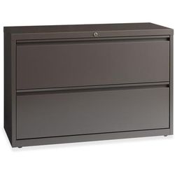 Lorell Fortress 42"w X 18-5/8"d Lateral 2-Drawer File Cabinet, Gray