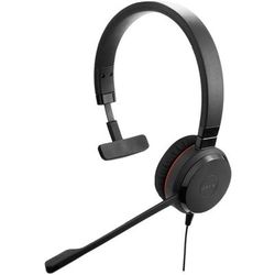 Jabra Evolve 30 Ii Uc Mono Headset - Mono - Mini-Phone (3.5Mm) - Wired - Over-The-Head - Monaural - Supra-Aural - Noise Canceling