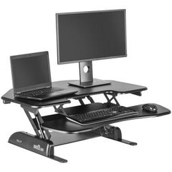 Varidesk Cube Series Corner Standing Desk Riser, 17-1/2"h X 36"w X 33-1/2"d, Black