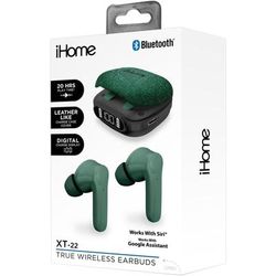 Bytech Ihome Xt-22 True Wireless Bluetooth In-Ear Earbuds, Green, Hmaube237Gr