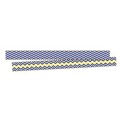 Barker Creek Double-Sided Border Strips, 3" X 35", Chevron Navy, Set Of 24