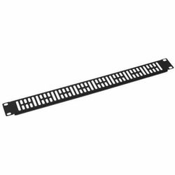Sanus 1U Vented Steel Blanking Panel - Steel - Black - 1U Rack - 1.8" - 19.1" - 0.1"