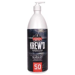Ergodyne Krew'd 6355 Spf 50 Sunscreen Lotion, 32 Oz