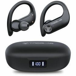 Treblab X3 Pro -Wireless Earbuds With Earhooks-45H Battery Life, Ipx7, White - Stereo - True Wireless - Bluetooth - 33 Ft - 20 Hz - 20 Khz - Earbud - Binaural - In-Ear