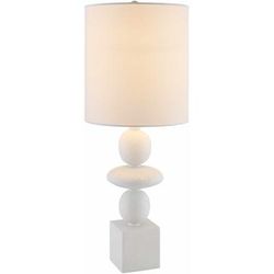 Barichara 23"H x 9"W x 9"D Modern White/Metallic - Nickel/Translucent Table Lamp - Boutique Rugs