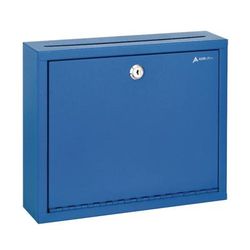 AdirOffice Large Size Steel Multi-Purpose Secure Drop Box, 12 x 3 x10, Blue (ALHI63103BLU)