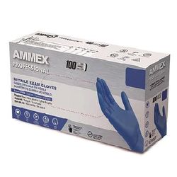 AMMEX Professional Nitrile Exam Gloves, Powder-Free, Medium, Blue, 100/Box (AXCACNPF44100BX)