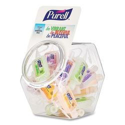 PURELL Advanced Hand Sanitizer Gel Infused with Essential Oils, 1 oz Flip Cap Bottle with Display Bowl, Assorted Scents, 25/Carton (GOJ390025CMRME)