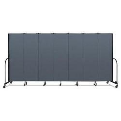 Screenflex Portable Room Divider, 13 ft 1" x 0.75" x 6 ft, Vinyl/Fiberglass/Steel, Blue (SCXCFSL607DB)