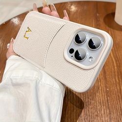 TEMU []personalized Phone For 15 14 Diy Ins Korea Pattern Slot Leather For Pro