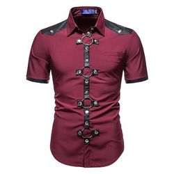 Punk Gotico Blusa / Camicia Tinta unica Costume Per uomo Mascherata Evento / Festa Adulti Blusa