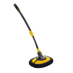 TEMU 1pc Aluminum Telescopic Car Wash Brush With Microfiber Chenille Head - , Scratch-free, Effortless Cleaning, Adjustable Long Handle