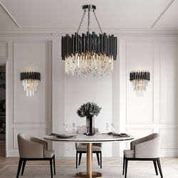 Obsidian | Luxury Crystal Chandelier | Medium / Warm White (3000k) | Living Room Lighting | Indoor Lighting | MOD LIGHTING