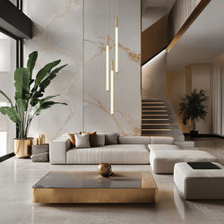 Kasper | Modern Staircase Chandelier | Warm White (3000k) / 5 Lights / Silver | MOD LIGHTING