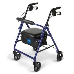 Medline Basic Rollator with 6" Wheels, Blue, 1 EA (MDS86850EB)