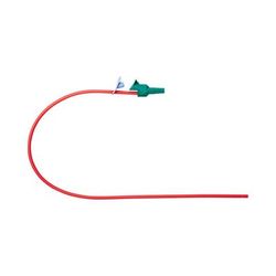 Medline 14 Fr Red Poly-Cath Open Suction Catheter Straight Pack, 100/CS (DYND40992)