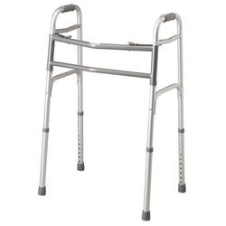 Medline Adult Bariatric Folding Walker, 2 Button, 500 lb. Capacity, Extra Wide, 1 EA (MDS86410XW)
