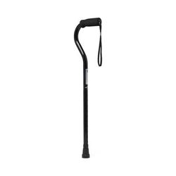 Medline Aluminum Fashion Cane with Offset Handle, Black, 6/CS (MDS86420)