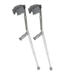 Medline Aluminum Forearm Crutches, Tall Adult, 2/PR (MDS805160)