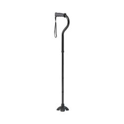 Medline 4U 4-Point Offset Folding Hybrid Cane, Black, 1 EA (4UCANE)