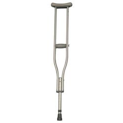 Medline Basic Aluminum Crutches, 250 lb. Capacity, Youth, Adjust 36.5"-44.5" High, 1 PR (MDS52514-10H)