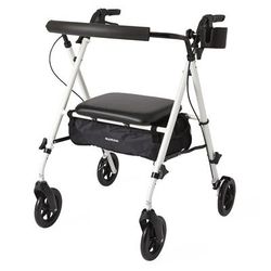 Medline Luxe Rollator with 7" Wheels, White, 1 EA (MDS86835W)
