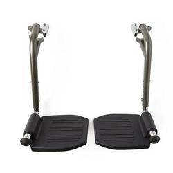 Medline Silver Swing-Away Footrest for Transport Chairs, 1 PR (WCA806965S)