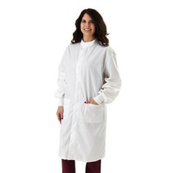 Medline Fluid-Resistant Unisex Antistatic Lab Coat, White, Size 2XL, 1 EA (6620BLHXXL)