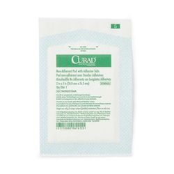 Medline Sterile Nonadherent CURAD Pad with Adhesive Tabs, 2" x 3", 100/BX (NON25700AZ)