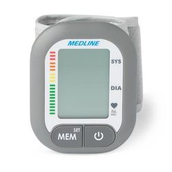 Medline Digital Blood Pressure Monitor with Wrist Cuff, 13.5 cm to 21.5 cm, 1 EA (MDS4003)