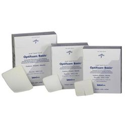 Medline Optifoam Basic Hydrophilic Polyurethane Foam Dressing, with Fenestration, 3" x 3", 1 EA (MSC1133FH)