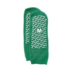 Medline Single-Tread Patient Slippers, Green, Size M, 48/CS (MDT211218MI)