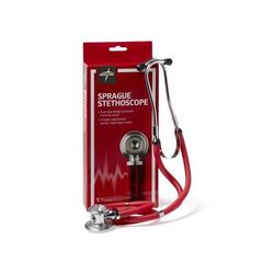 Medline Sprague Rappaport Stethoscope, Red, 1 EA (MDS926306)