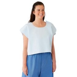 Medline Tissue/Poly/Tissue Deluxe Disposable Exam Capes, 30" x 21", Blue, 100/CS (NON25249)