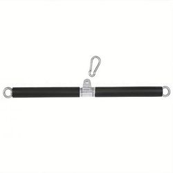 TEMU Adjustable High-pulley Lat Pulldown Bar With Bearings - Gray Ergonomic Weight Training Equipment For Home Gym, Upper & Cardio Workouts