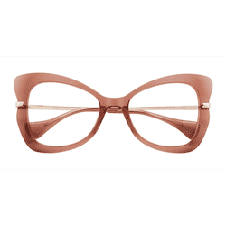 Female s horn Coral Acetate,Metal Prescription eyeglasses - Eyebuydirect s Swallowtail