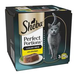 48x37.5g Chicken in Loaf Perfect Portions Sheba Wet Cat Food