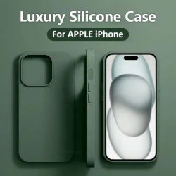 Original Liquid Silicone Phone Case For Apple iPhone 16 15 14 13 12 11 Pro Max Plus Shockproof Back