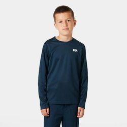 Helly Hansen Juniors' Tech Long Sleeve Crew Navy 10