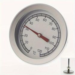TEMU Stainless Steel Grill Thermometer For Bbq Grill Oven - Metal Temperature Gauge, No Battery Required, Reusable With Special Functions, Ideal For Outdoor Cooking