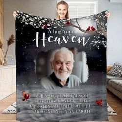 TEMU Customizable Blanket Personalized Photo - Fleece, All , For & Sympathy